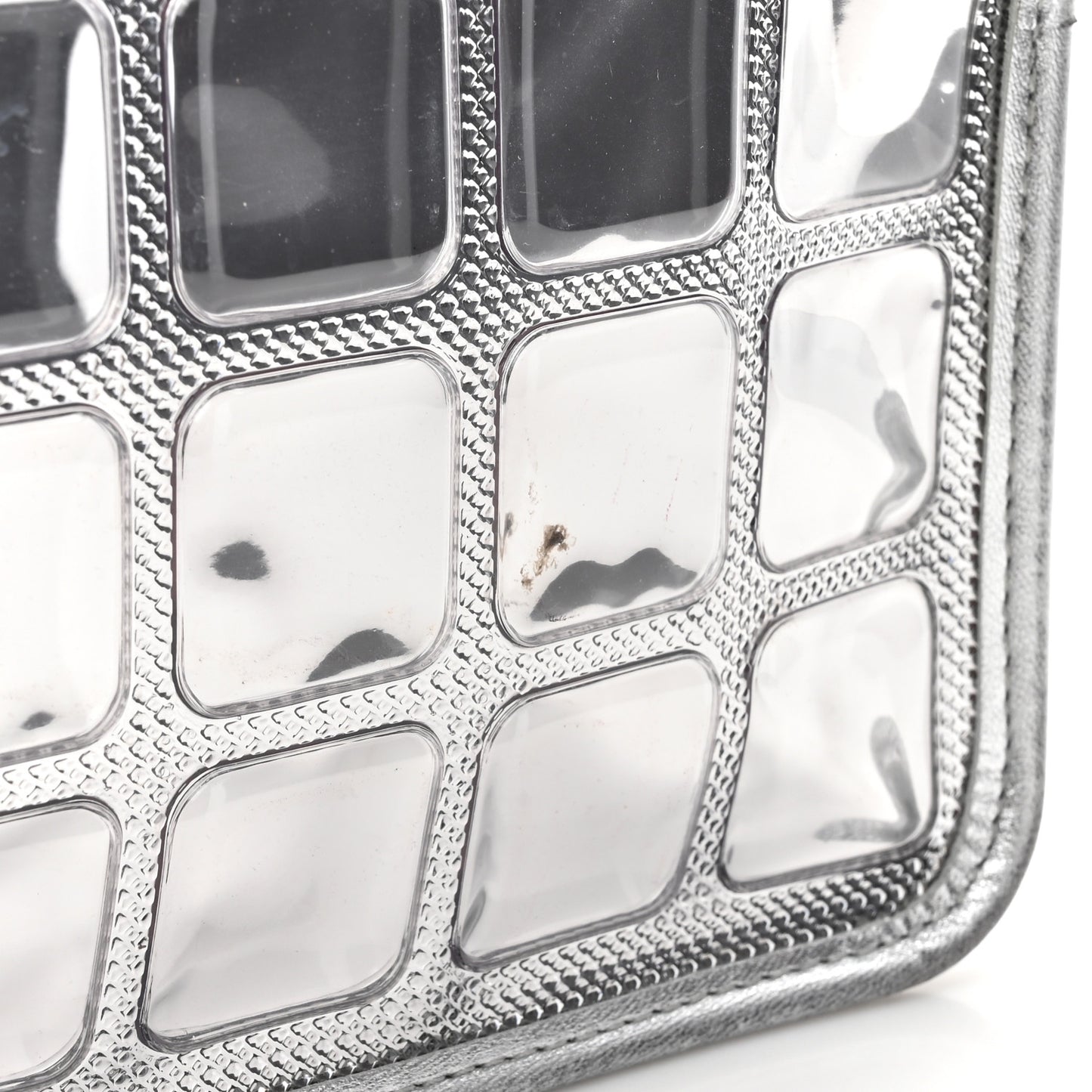 Vinyl Large Ice Cube Flap Silver