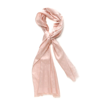 Louis Vuitton Silk Monogram Shimmer Stole Rose Poudre 1 of 5