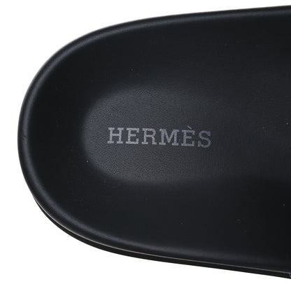 Hermes Calfskin Mens Chypre Sandals 43 Gold Bleu Celeste 9 of 12