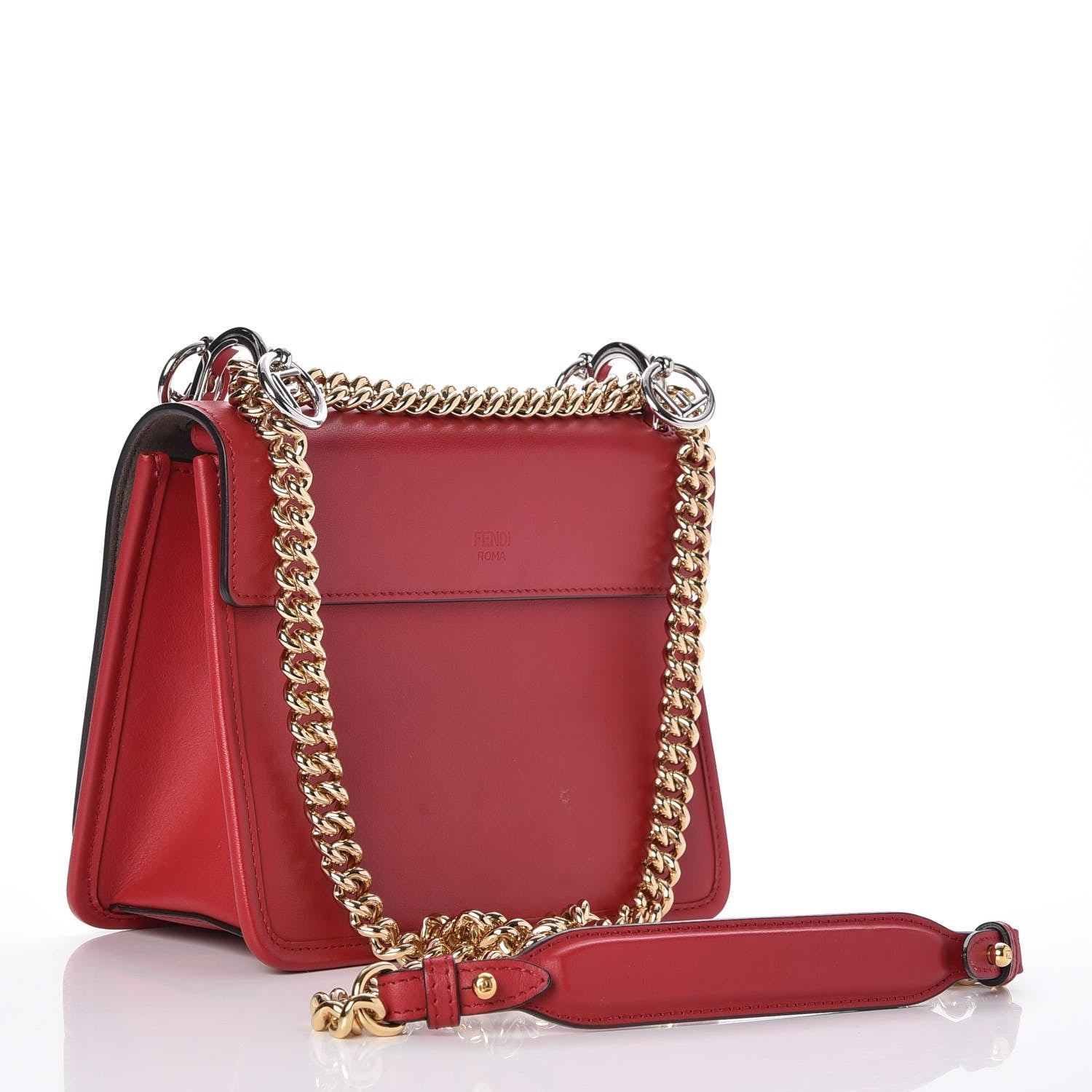 Fendi Vitello Century Opaco F is Fendi Small Kan I Shoulder Bag Fragola 2 of 10