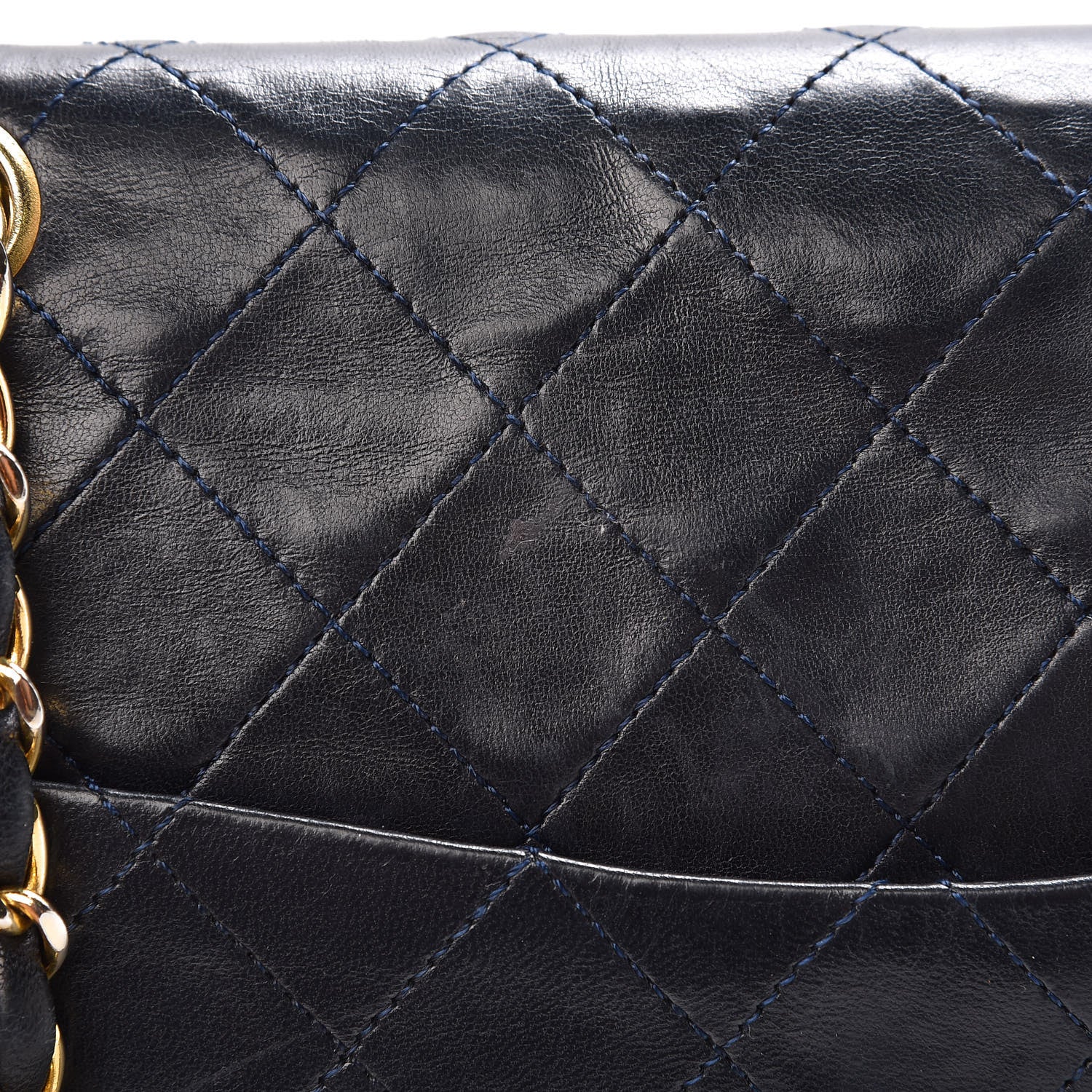 Chanel Lambskin Quilted Medium Double Flap Navy 19 of 19