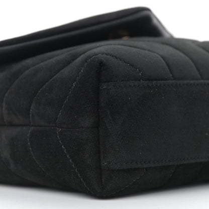Saint Laurent Suede Y Quilted Monogram Toy Loulou Crossbody Bag Black 10 of 12