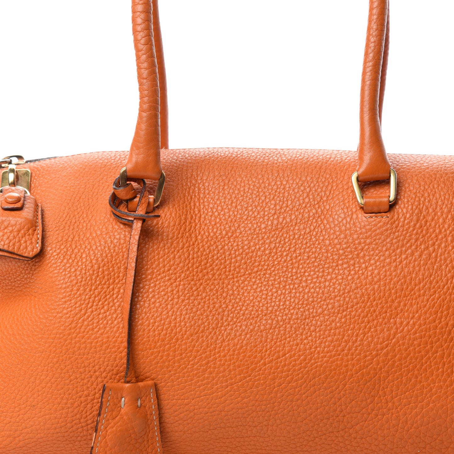 Vitello Daino Shoulder Bag Papaya