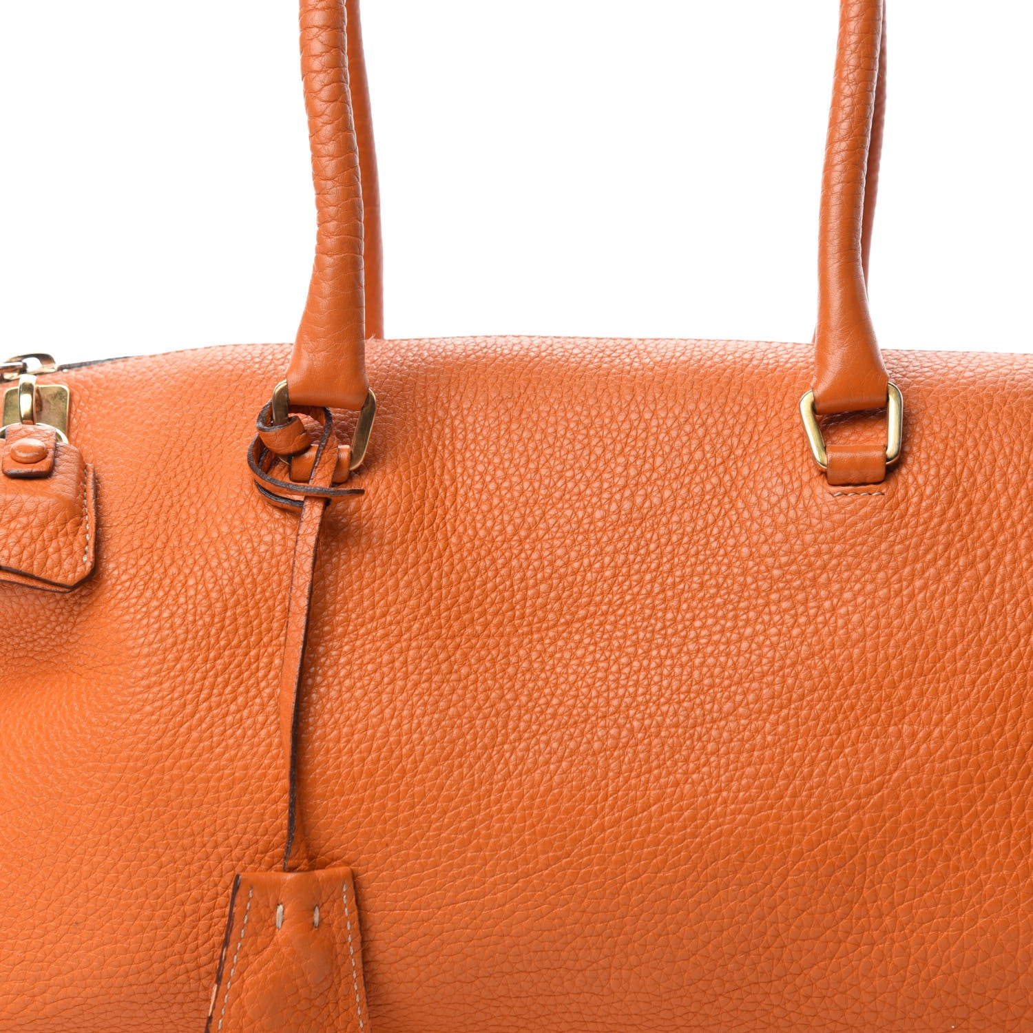 Prada Vitello Daino Shoulder Bag Papaya 21 of 21