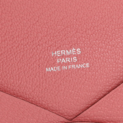 Hermes Chevre Mysore Calvi Card Case Rose Azalee 6 of 9