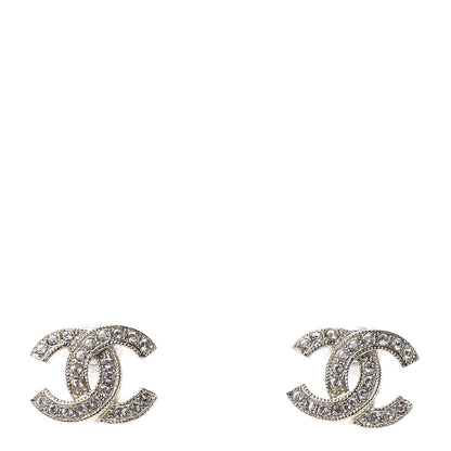 Chanel Crystal CC Earrings Gold 1 of 5