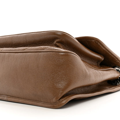 Saint Laurent Crinkled Calfskin Matelasse Monogram Medium Niki Chain Satchel Tan Brown 10 of 11