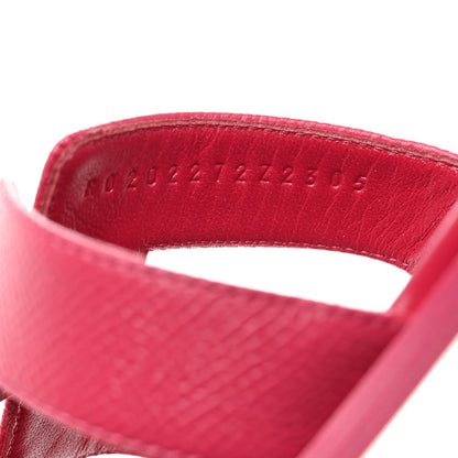 Hermes Epsom Oran Sandals 38.5 Rouge Azalee 7 of 9