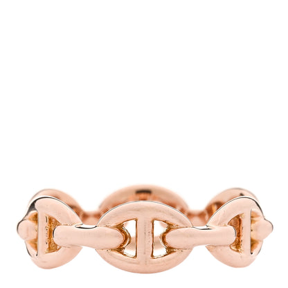 Hermes 18K Rose Gold PM Chaine D'Ancre Enchainee Ring 50 5.5 3 of 6