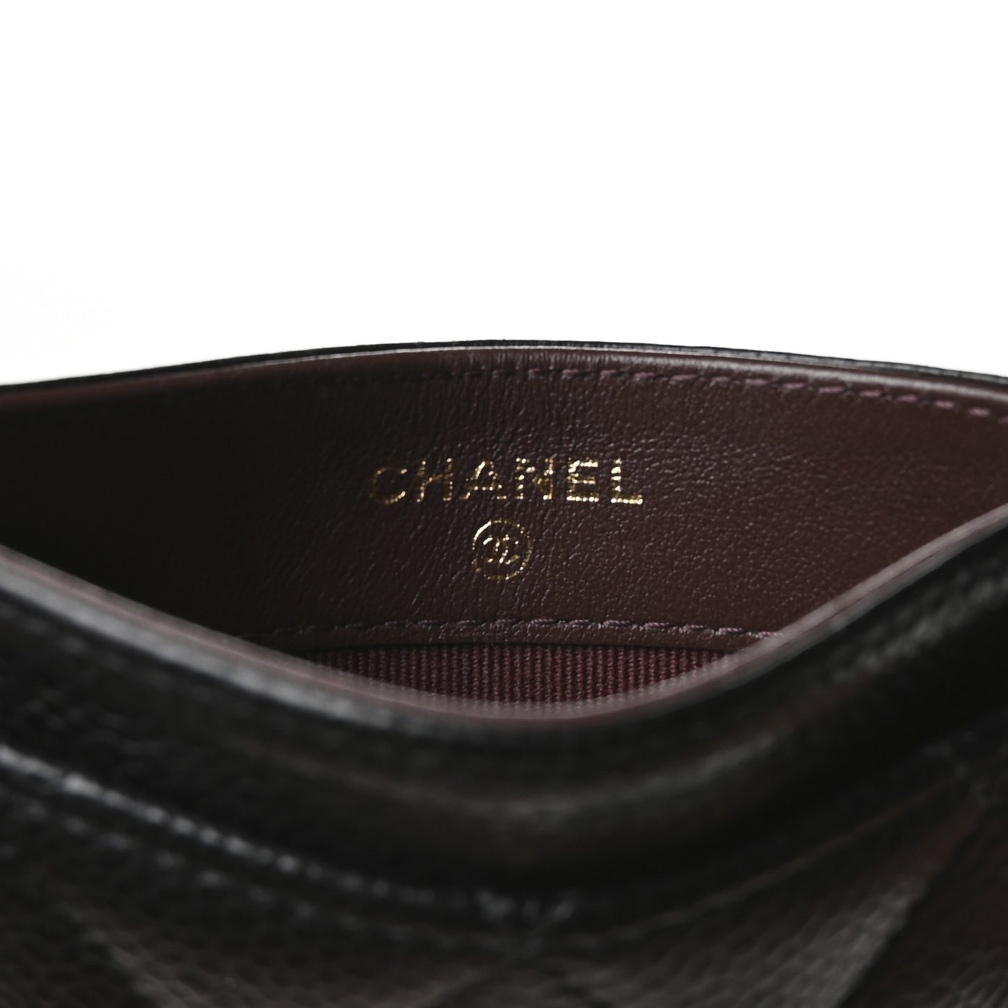 Caviar Quilted Card Holder Black