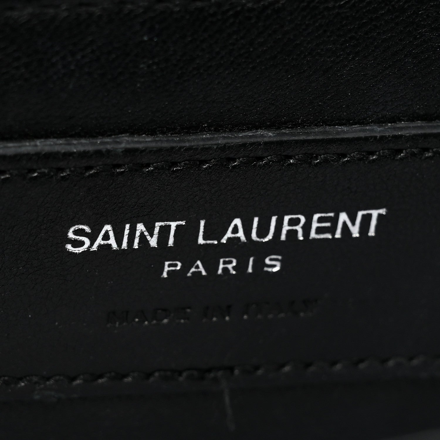 Saint Laurent Calfskin Crocodile Embossed Medium Classic Monogram Kate Tassel Satchel Black 6 of 8