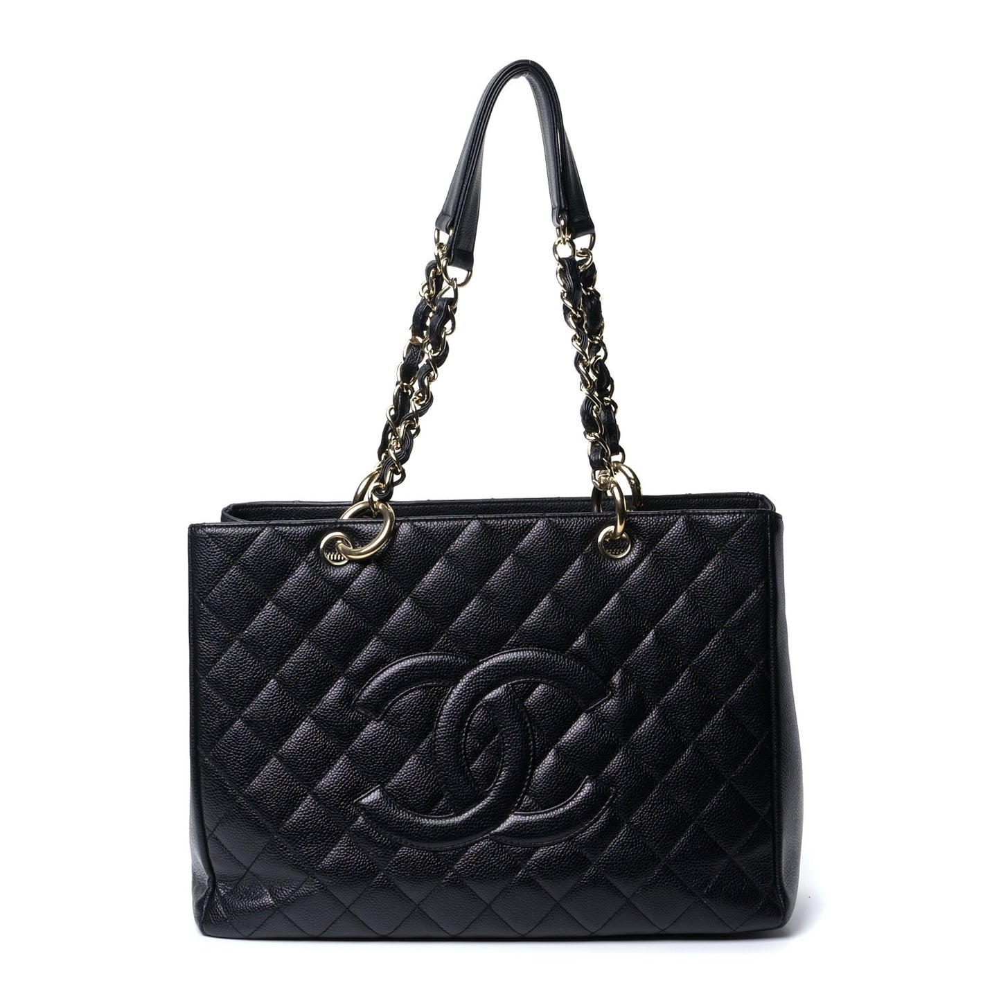 Caviar Quilted Grand Shopping Tote GST Black