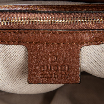 Gucci Monogram Cellarius Calfskin Large Bella Hobo Beige Ebony Cuir 6 of 7