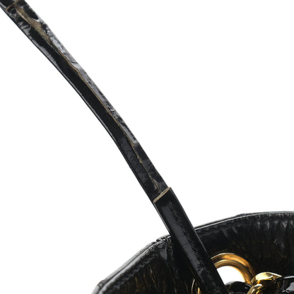 Chanel Patent Stitched Drawstring Shoulder Bag Black 14 of 14