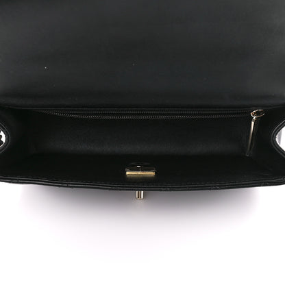 Chanel Lambskin Quilted Mini Top Handle Rectangular Flap Black 5 of 12