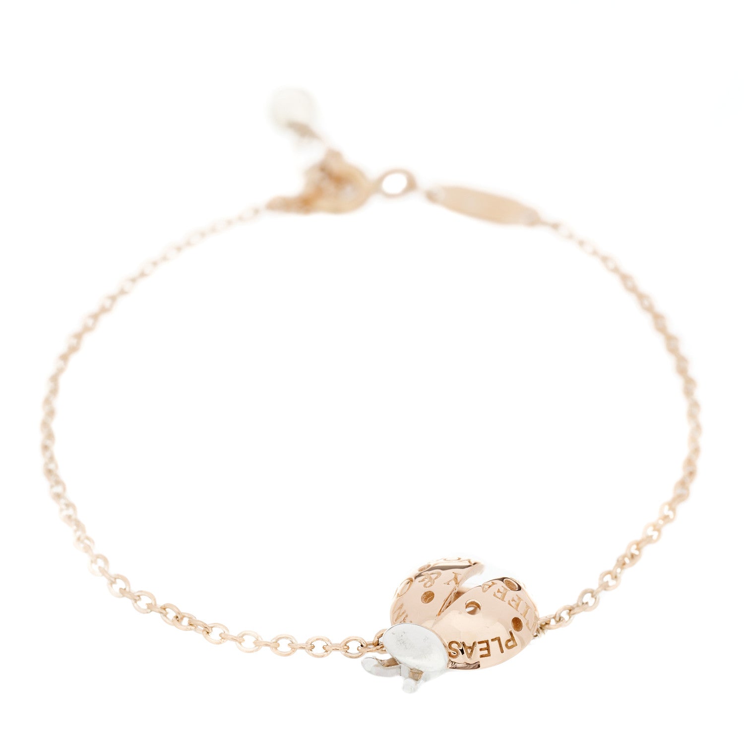 Tiffany 18K Rose Gold Sterling Silver Return to Tiffany Love Bugs Ladybug Bracelet 1 of 7