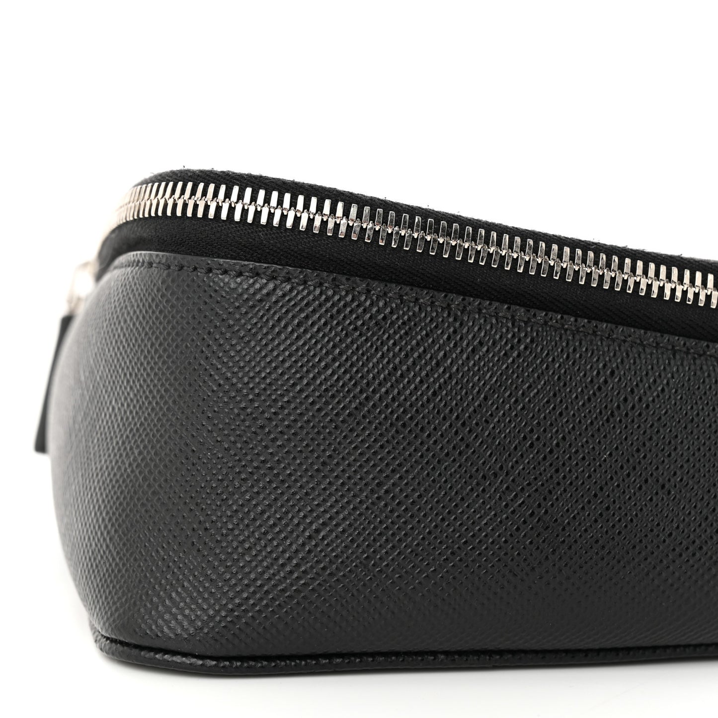 Saffiano Triangle Belt Bag Black