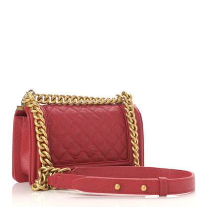 Chanel Caviar Quilted Small Boy Flap Red 3 of 10