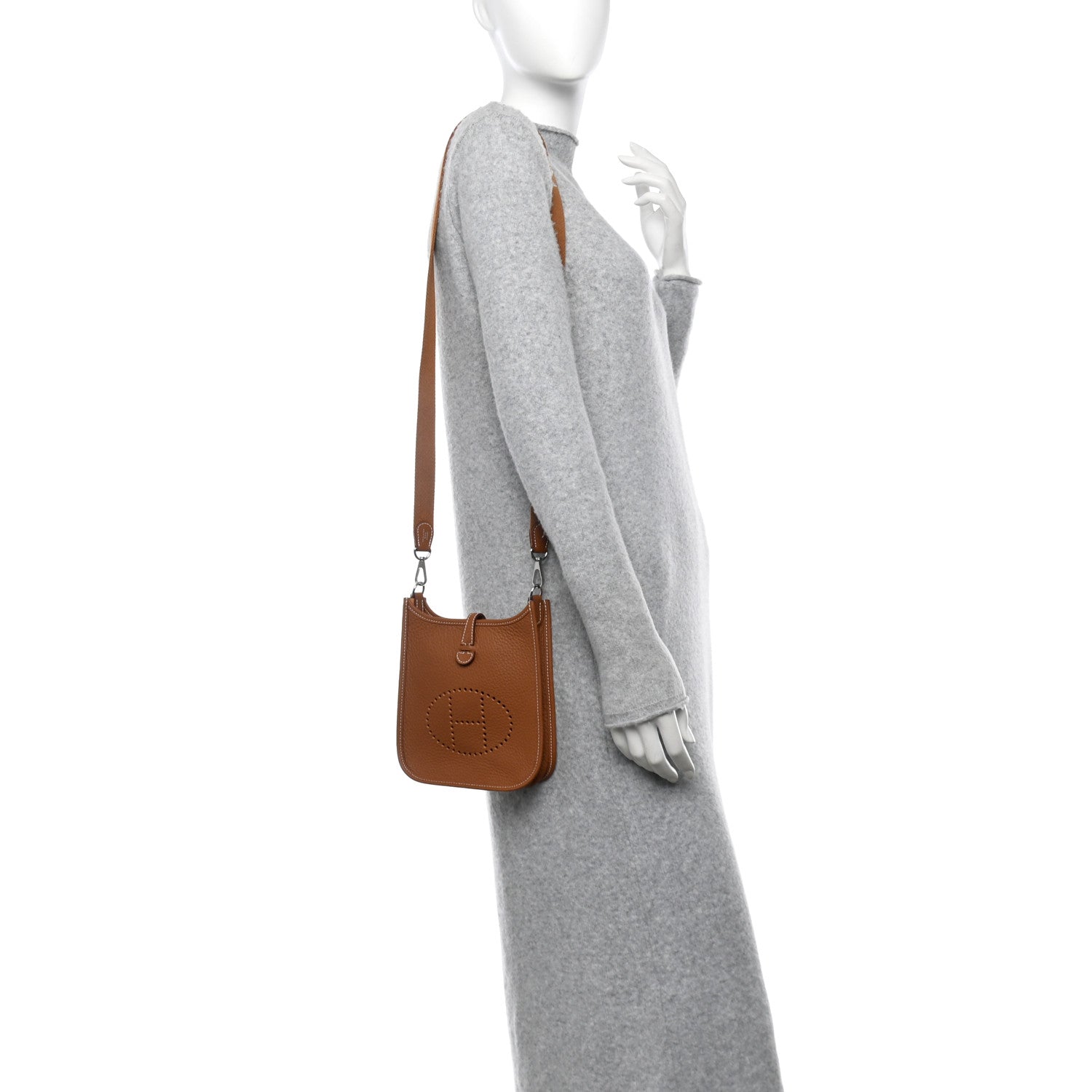 Hermes Taurillon Clemence Evelyne TPM Gold 2 of 10