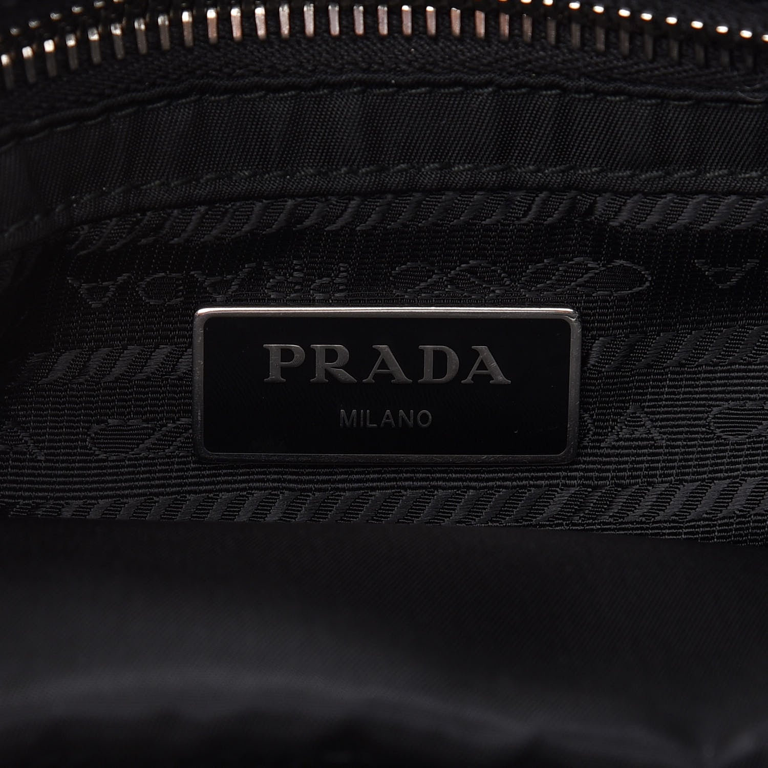 Prada Re-Nylon Nappa Triangle Quilted Padded Double Handled Zip Pocket Tote Black 6 of 8