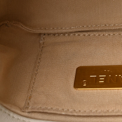 Chanel Goatskin Quilted Chanel 19 Waist Bag White 11 of 14