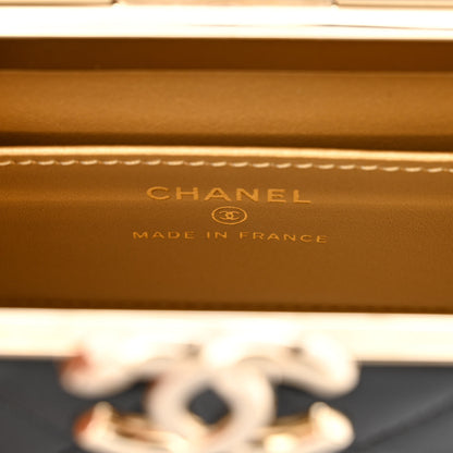 Chanel Lambskin Quilted Small Box With Chain Black 7 of 11