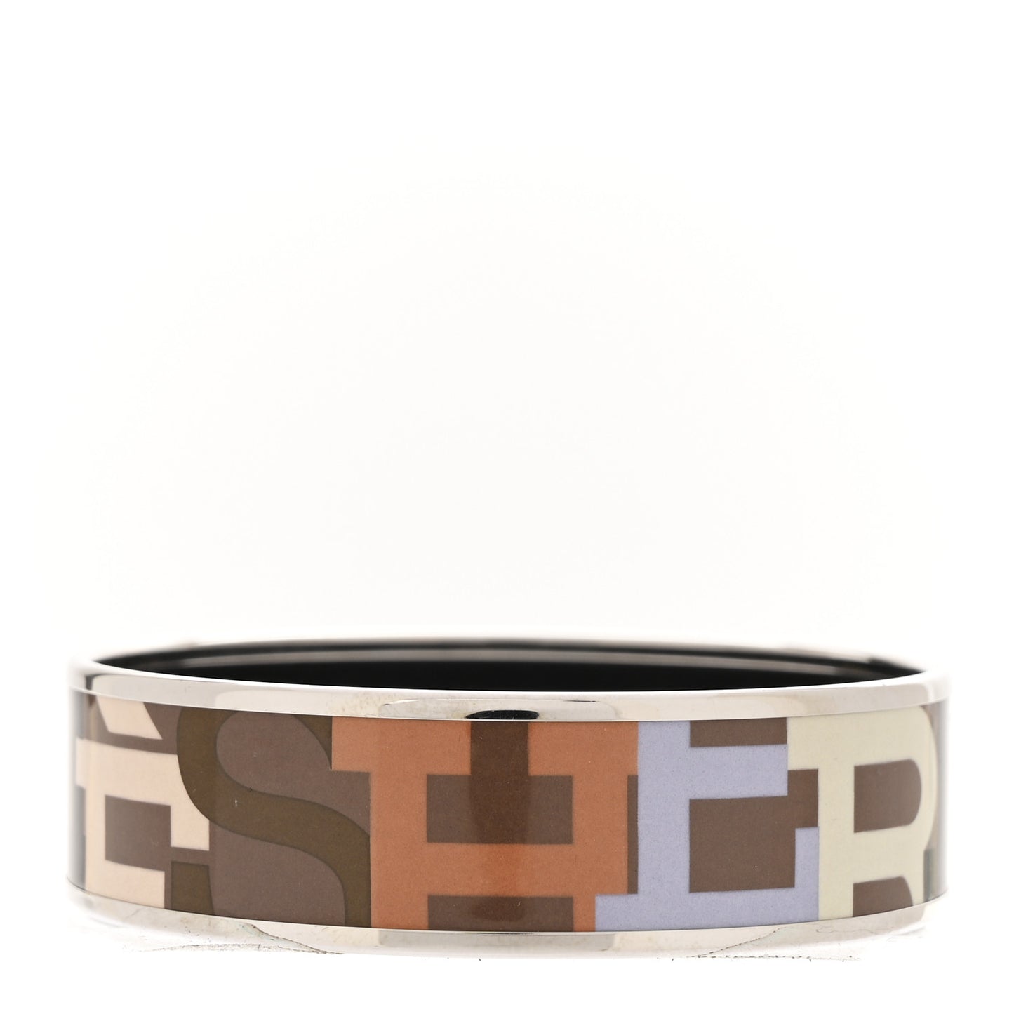 Enamel Wide Printed Capitales Bracelet 65