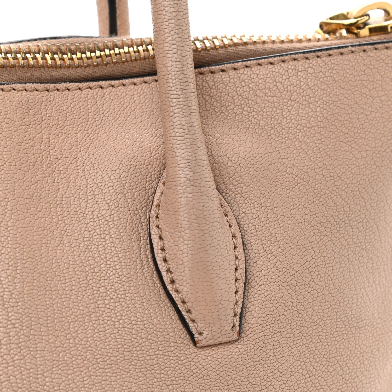Miu Miu Goatskin Madras Top Handle Tote Cammeo 15 of 17