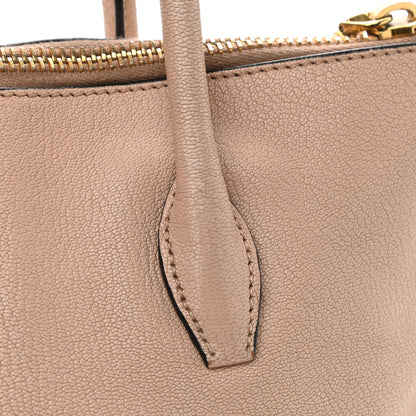 Miu Miu Goatskin Madras Top Handle Tote Cammeo 15 of 17