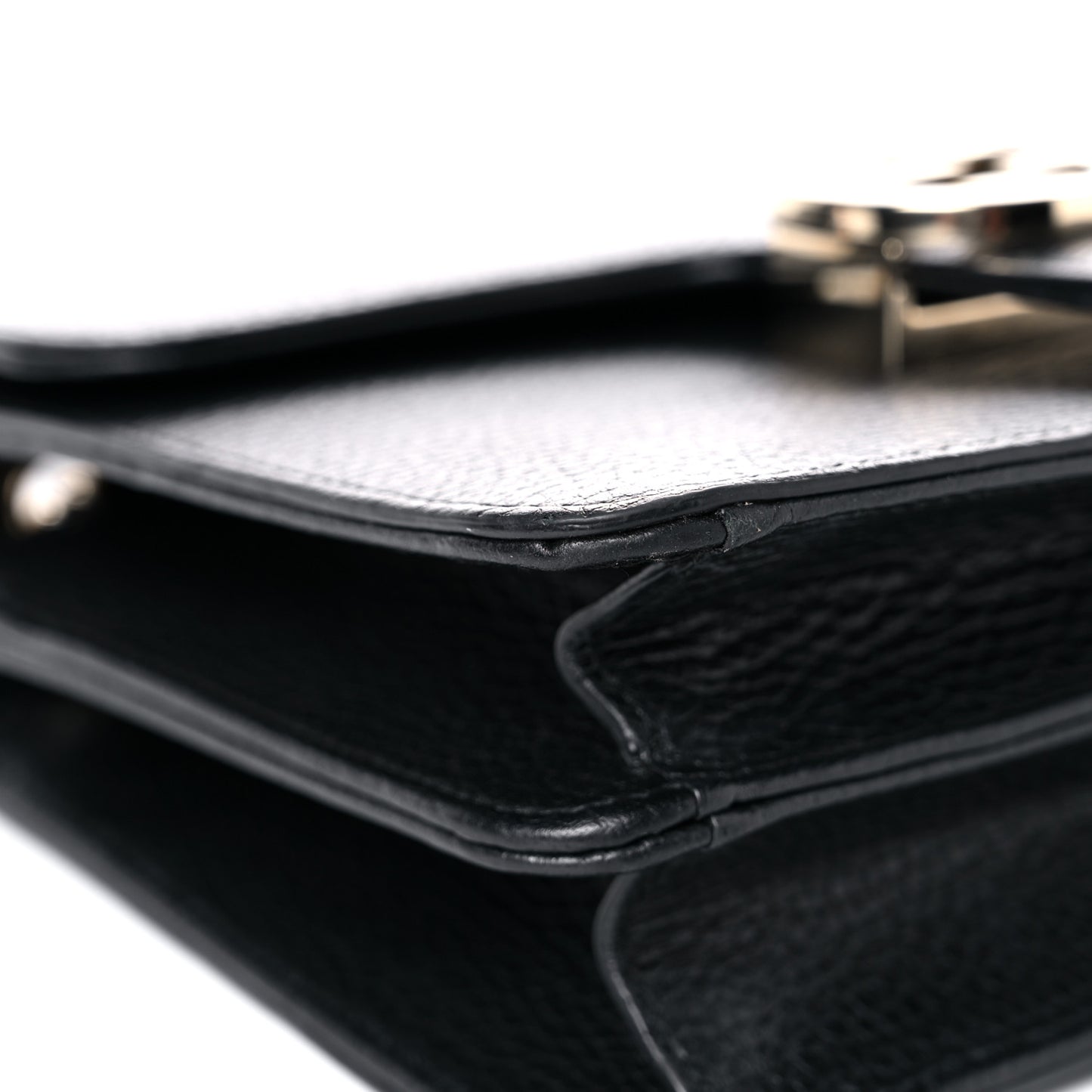 Dollar Calfskin Small Interlocking G Shoulder Bag Black