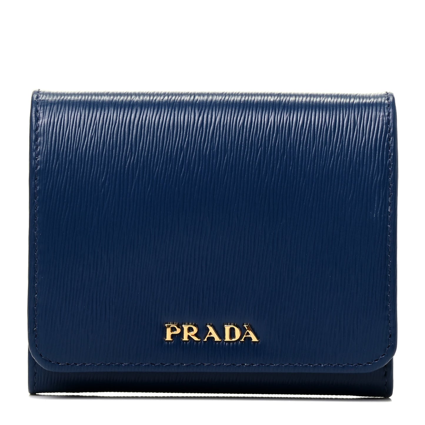 Vitello Move Bi-Color Tri-Fold Compact Wallet Bluette Astrale