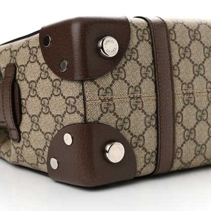 Gucci GG Supreme Monogram Textured Dollar Calfskin Small Detail Tote Beige Ebony New Acero 9 of 12