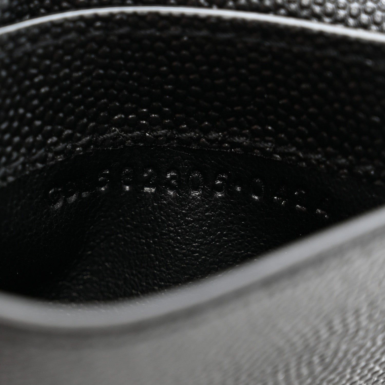 Saint Laurent Grain De Poudre Uptown Monogram Card Case Black 8 of 9