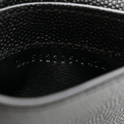 Saint Laurent Grain De Poudre Uptown Monogram Card Case Black 8 of 9