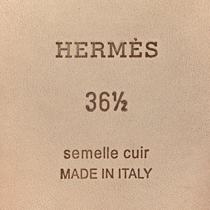 Hermes Box Calfskin Oran Sandals 36.5 Rose Pale 6 of 9
