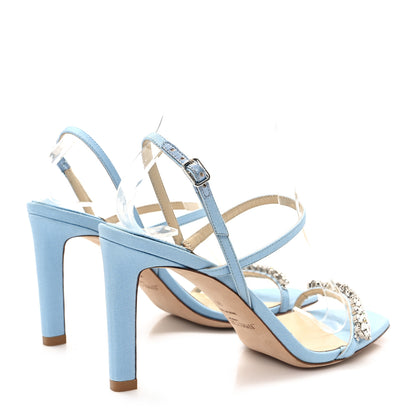 Jimmy Choo Satin Meira 85 Pumps 36 Dove Blue 5 of 8