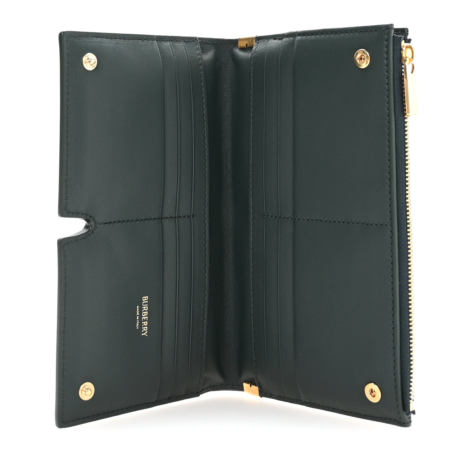 Calfskin B Cut Large Bi-Fold Puffy Wallet Vine