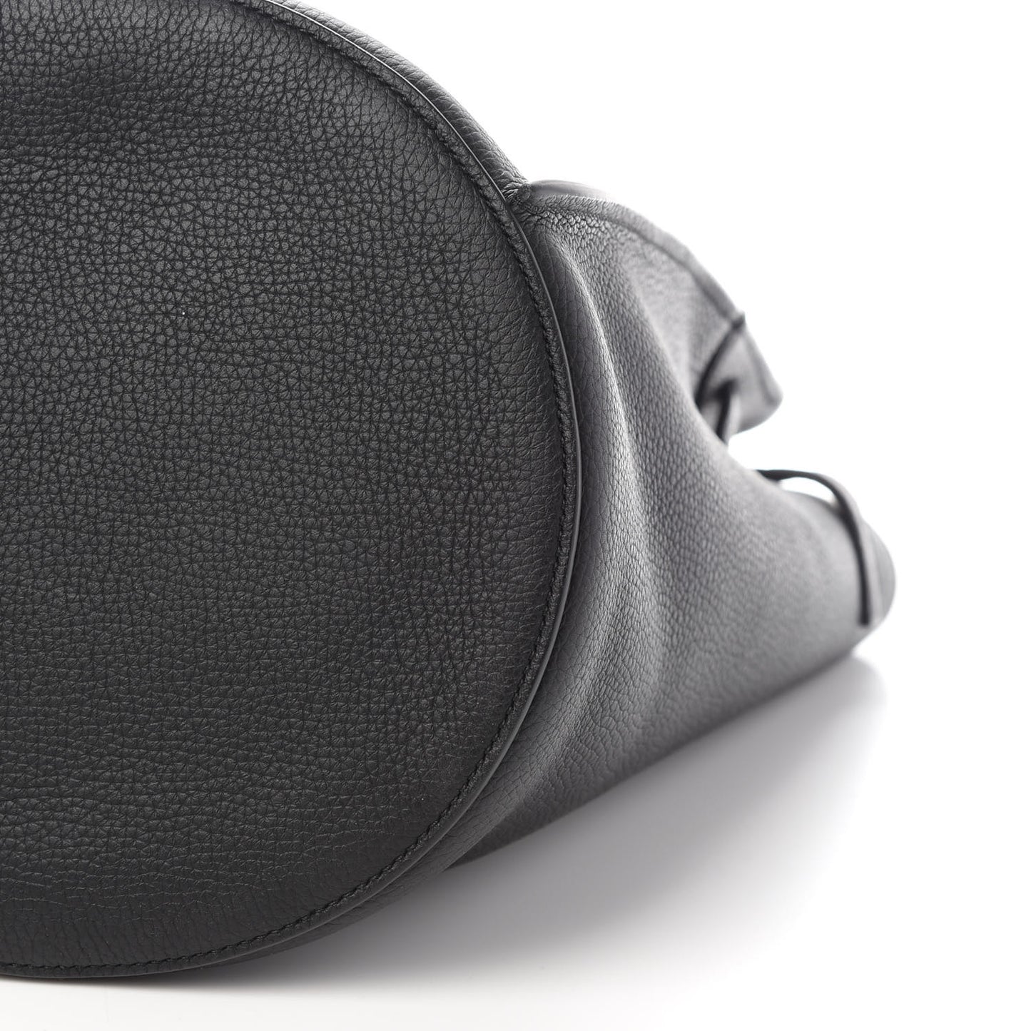 Supple Grained Calfskin Big Bag Bucket Black