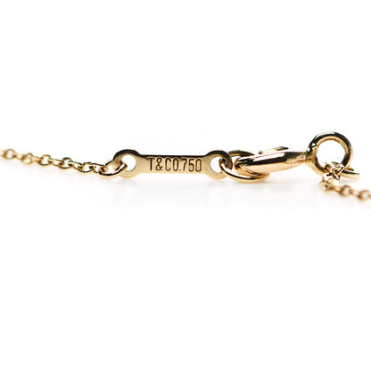 Tiffany 18K Yellow Gold Diamond Elsa Peretti Bean Pendant Necklace 5 of 7