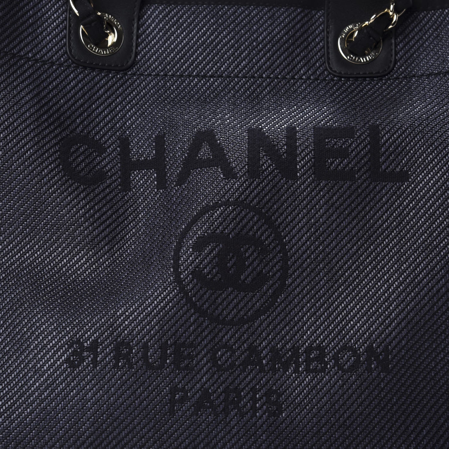 Chanel Mixed Fibers Calfskin Medium Deauville Tote Black 12 of 13