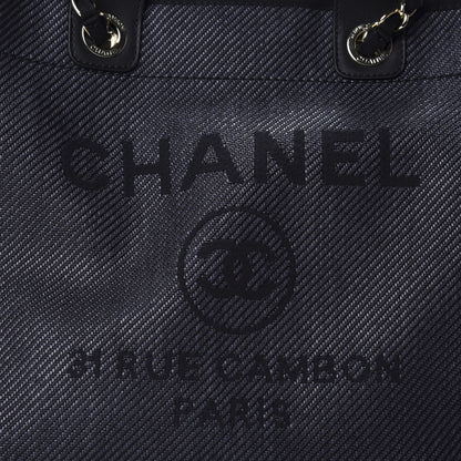 Chanel Mixed Fibers Calfskin Medium Deauville Tote Black 12 of 13
