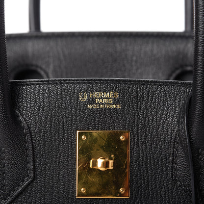 Hermes Chevre de Coromandel Horseshoe Birkin 30 Black 8 of 11