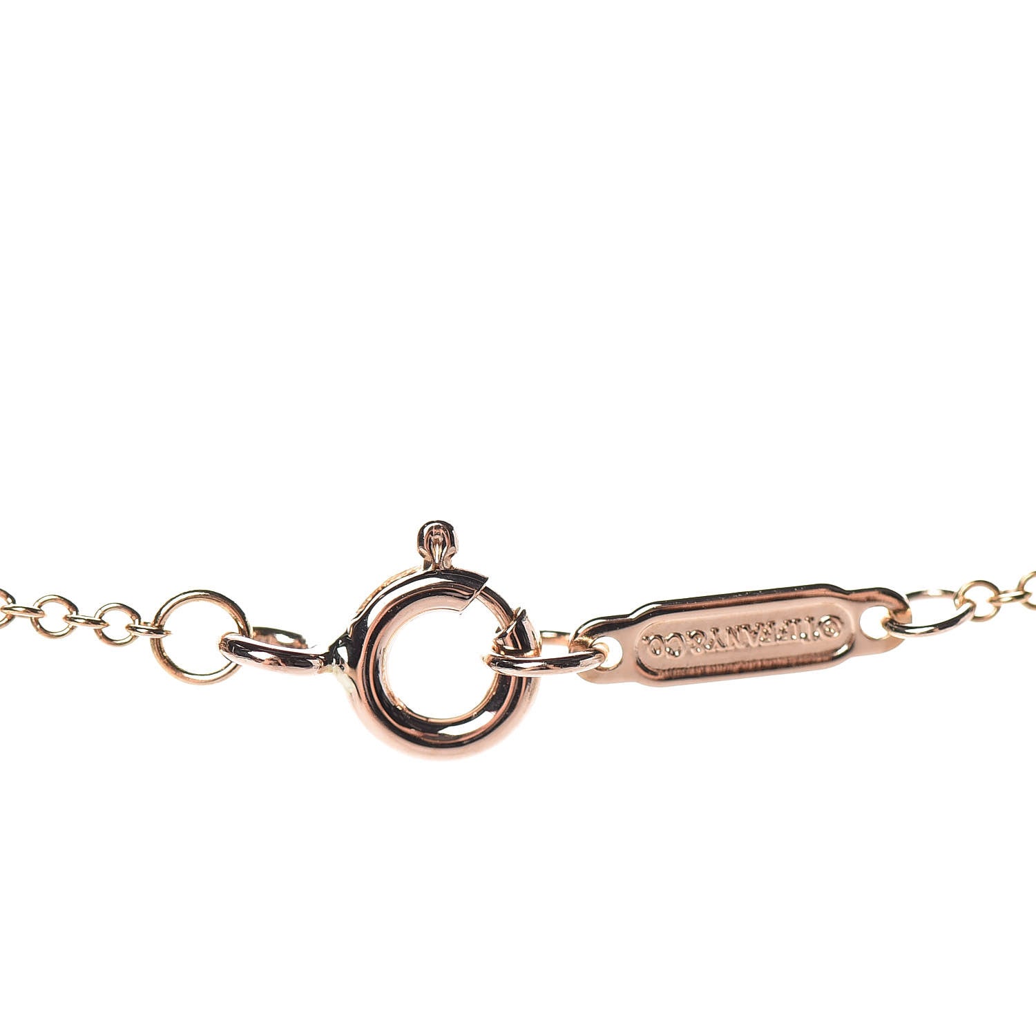 Tiffany 18K Rose Gold Diamond Heart Pendant Necklace 6 of 9