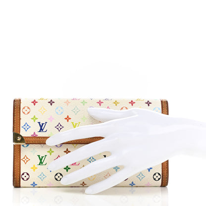 Louis Vuitton Monogram Multicolor Porte Tresor International Wallet White 2 of 9