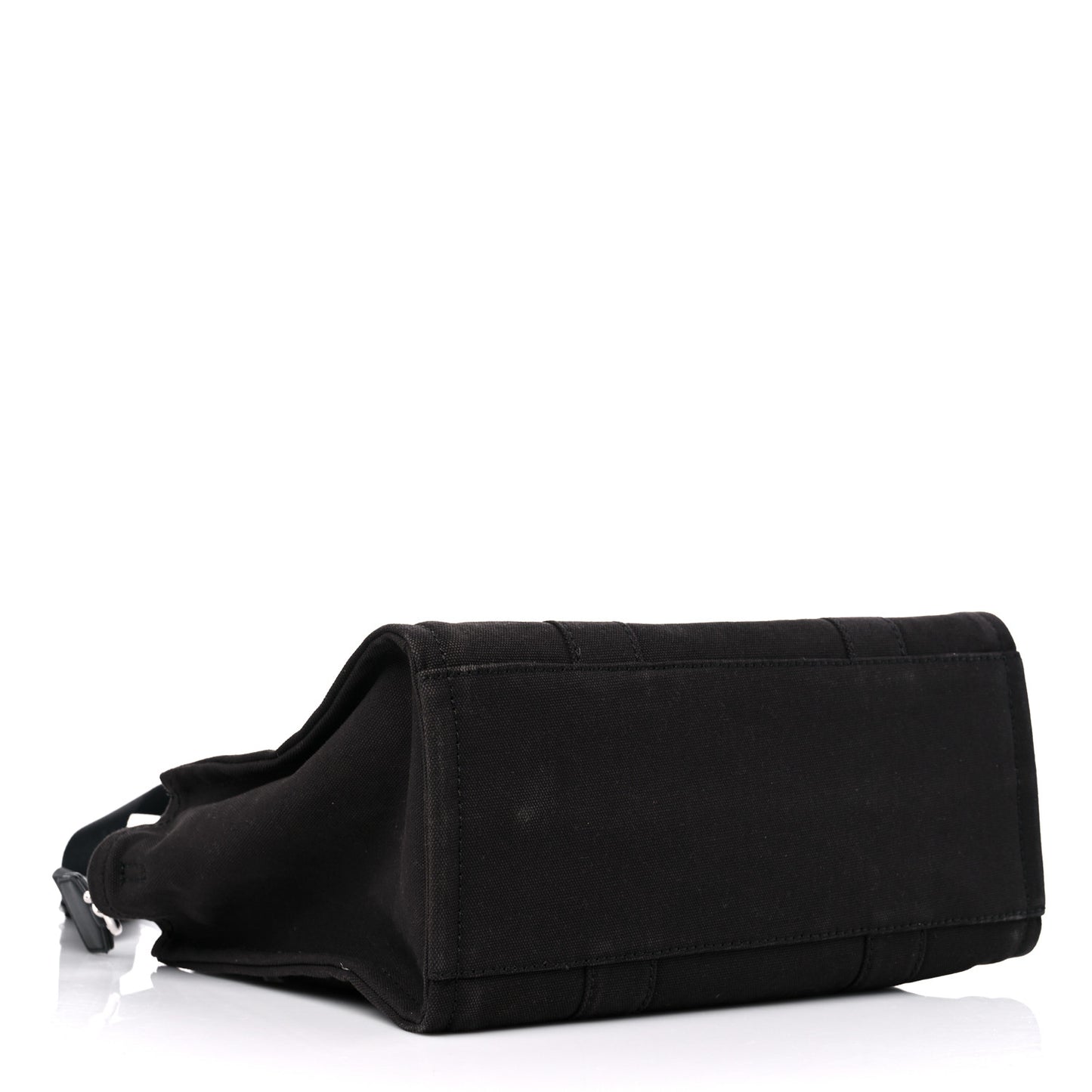 Cotton Canvas Medium The Traveler Tote Bag Black