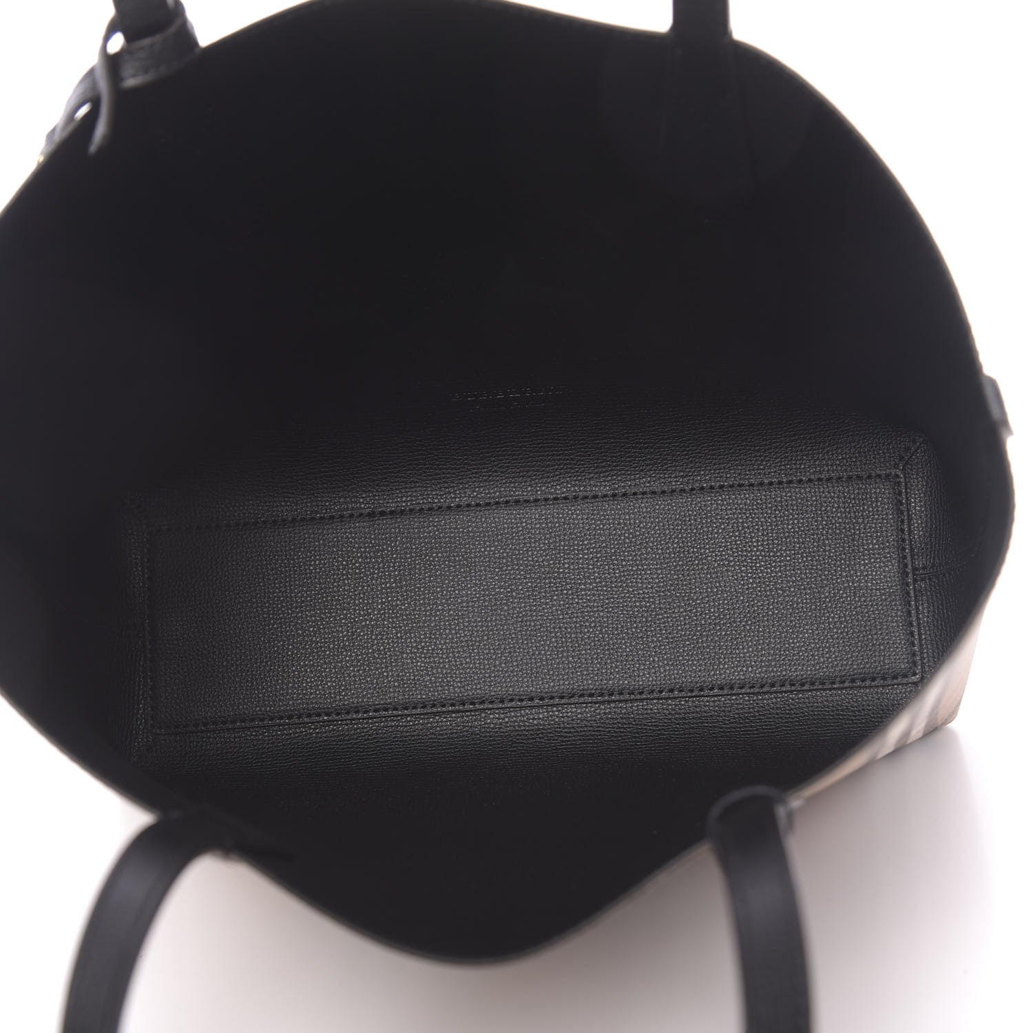 Burberry Grainy Calfskin Haymarket Check Medium Reversible Tote Black 8 of 15