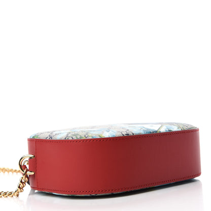 Gucci GG Supreme Monogram Blooms Mini Chain Shoulder Bag Beige Blue Navy Hibiscus Red 4 of 10