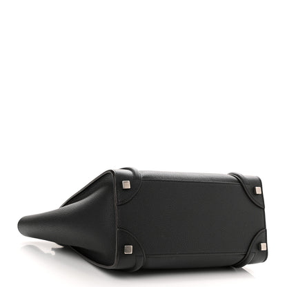 Celine Drummed Calfskin Micro Luggage Black 4 of 14