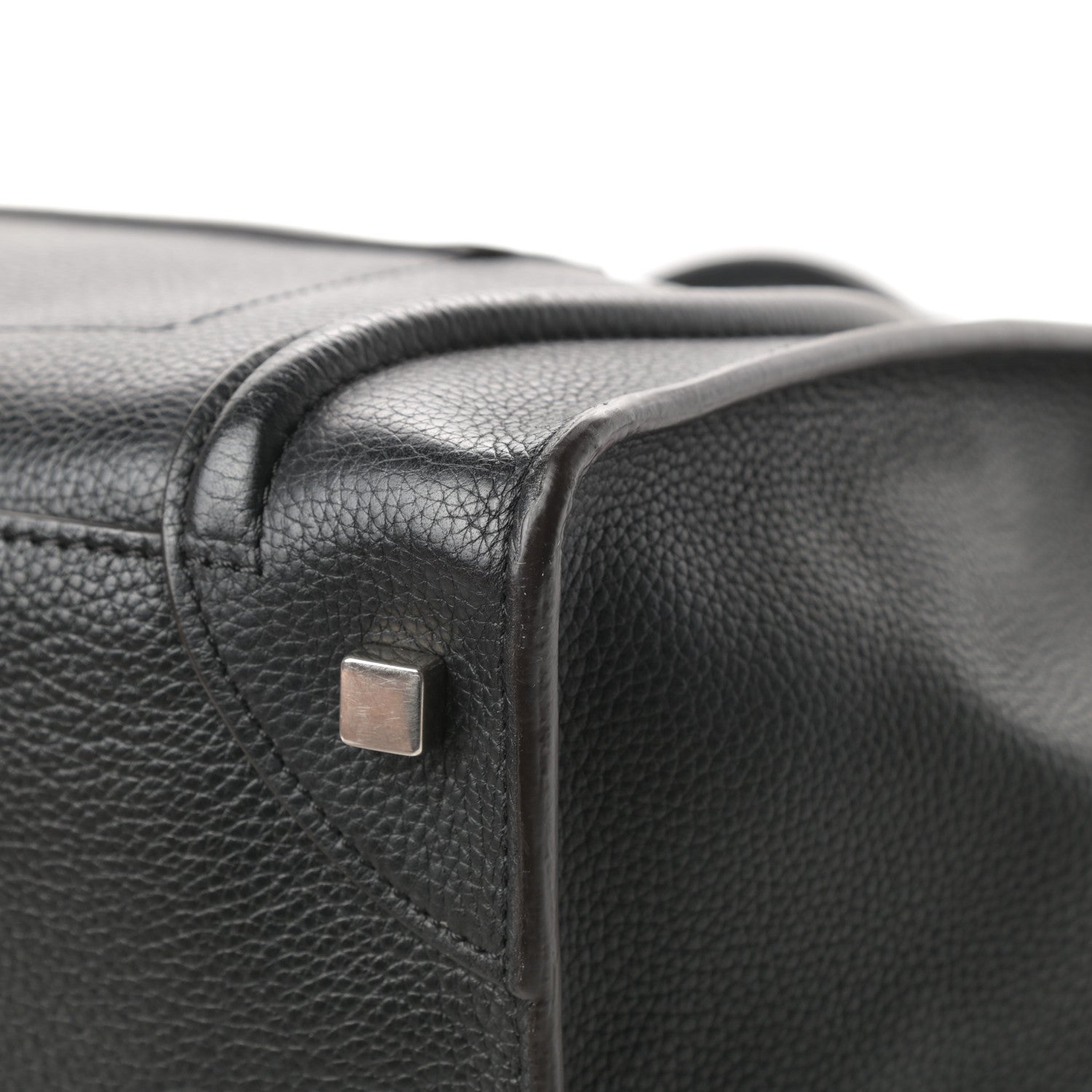 Celine Drummed Calfskin Mini Luggage Black 10 of 12