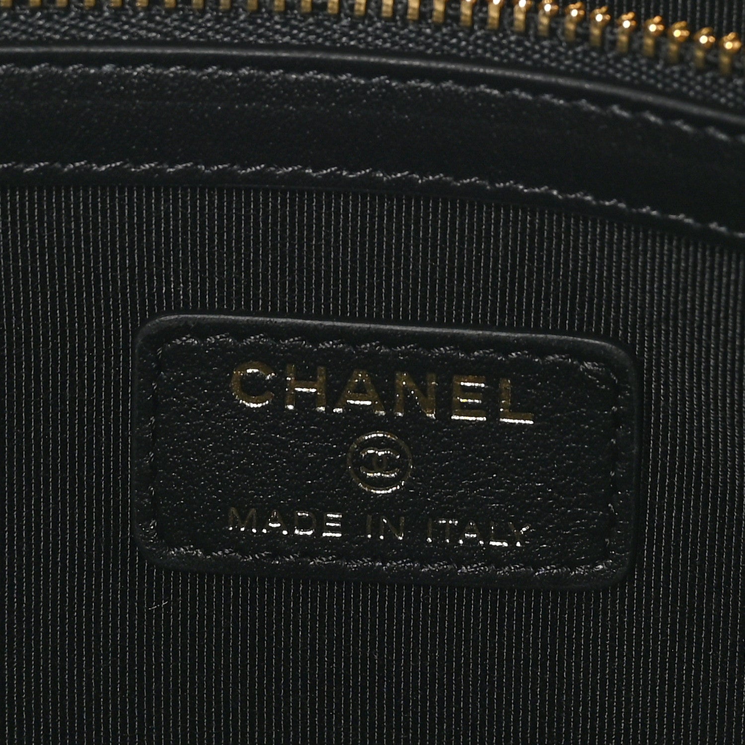 Chanel Tweed Quilted Medium Cosmetic Pouch Black Ecru White 6 of 9